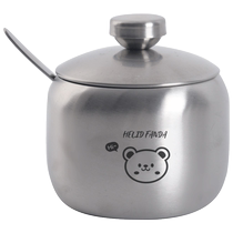 304 stainless steel chili oil jar household oily pepper special kitchen seasoning high temperature resistant lard jar 3842