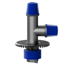 Washing machine sewer pipe floor drain one-to-two special joint bathroom drain pipe deodorant overflow tee cover 1763