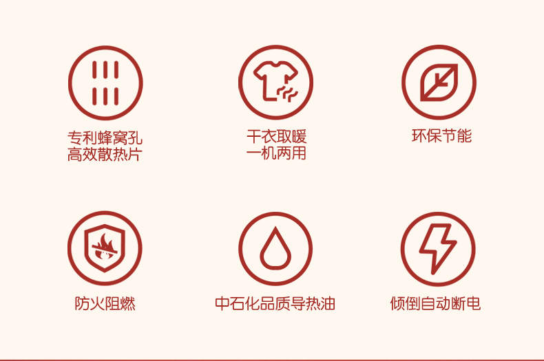 美的 HY22M 13片电油汀取暖器 2200W 图4