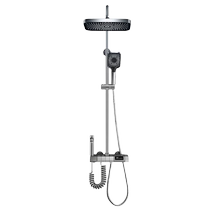 All-copper shower head set household constant temperature bathroom shower pressurized shower nozzle gun gray bathroom flower sun 2005