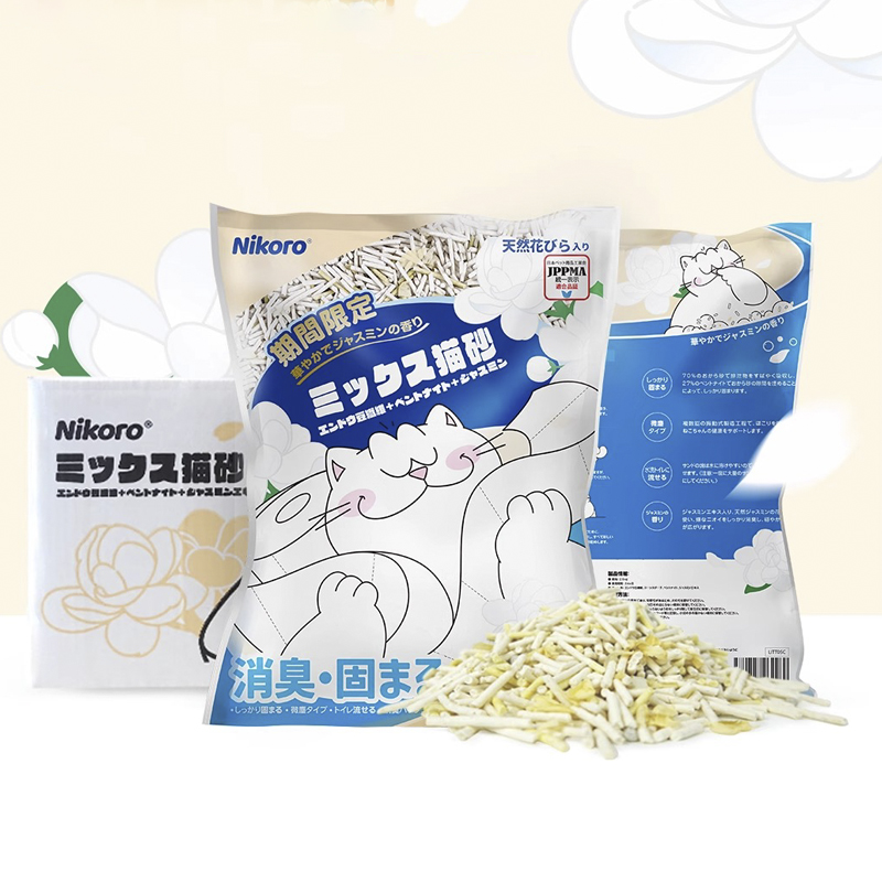 Nikrou Nikoro Jasmine Cat Sand Mixed Cat Sand Tofu Sand fresh and deodorized 2 5kg6L-Taobao