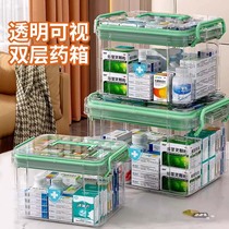 Multilayer Medicine Box Home Dress Home Medicine Box Large Capacity Drug Containing Box Transparent Big Medical Emergency 3203