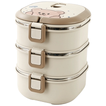 304 Stainless Steel Insulated Lunch Box Multi-layer Extra Long Insulated Bucket Large Capacity Rice Insulation Bucket for Home Office Workers 2018