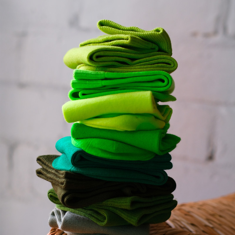 Spring and Summer Thin Socks for Men and Women, Green Mid-Calf Socks, Beautiful Xinjiang Cotton, Candy Colors, Army Green, Mustard, Olive, Solid Color, for Teenagers