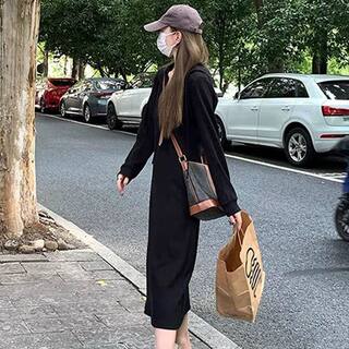 2024 New Early Autumn French-Style White Sweatshirt Dress for Women, Korean Version, Loose Fit, Petite, Height-Enhancing, High-End Long Dress