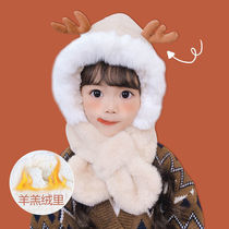 Childrens hat Winter womens baby ears hat men and women Hair Plush Hat Autumn Winter Toddler Scarves are cute and super cute