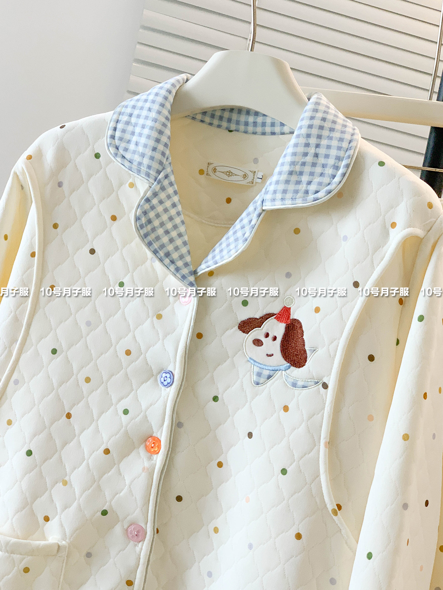 秋冬季加厚空气棉月子服春秋款纯棉产后孕妇睡衣哺乳期2月份3坐月 — 5