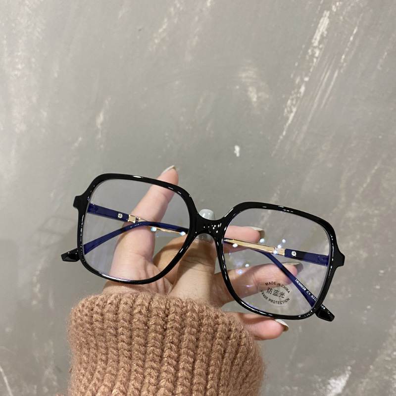 Suyan big black frame anti-blue light myopia glasses female Xiaohongshu glasses big face thin net red eye frame Korean version male