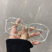Little red book myopia glasses female Net red transparent glasses frame female ins Korean version of plain artifact anti blue light flat mirror