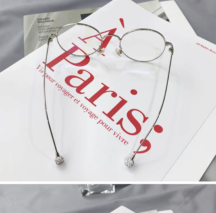 Phiên bản Hàn Quốc của thời trang phong cách Harajuku kính ulzzang khung nữ tròn kim loại có thể được trang bị mạng cận thị màu đỏ với thủy triều tròng kính siêu mỏng 1.76