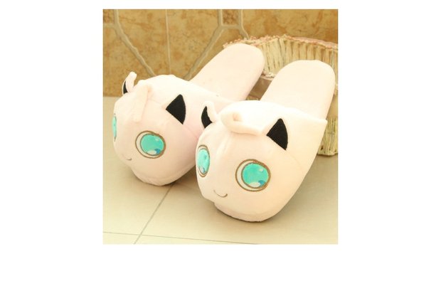 Đôi nam nữ dép bông Pokemon Pokemon Kabi Beast Pokemon Pikachu dép sang trọng dép bánh mì nữ có hình