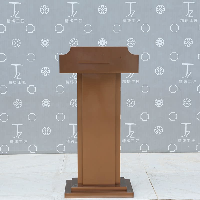 High-end boutique property reception desk welcome desk stainless steel podium hotel speech desk consulting desk consulting desk