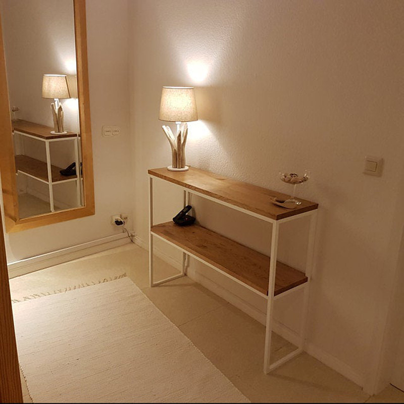 Nordic minimalist entrance to the family Genguan Table Narrow Strip Shelve Sofa Edge A Few Wall Corner Small Table Kitchen Partition shelf