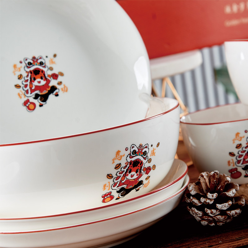 New Year's Souvenirs, Practical Small Gifts, 2026 Year of the Horse Bowl and Chopsticks Set Gift Box, New Year's Company Annual Meeting Employee Gifts