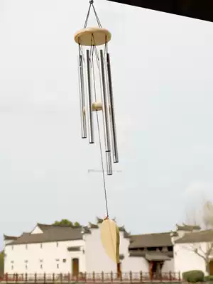 Modern simple Nordic bedroom room balcony pendant girl gift small 6-tube Golden Music wind chimes