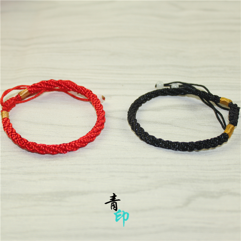 This year's red rope Korean version 5mm Yingluo rope hand-made hand-made couple bracelet adjustable bracelet jewelry