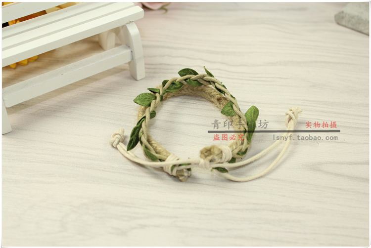 Vòng tay nhỏ tươi nữ đơn giản Sen văn học Hàn Quốc phiên bản Hàn Quốc của các bạn gái phụ kiện vải cotton và vải lanh lá sáp dây thừng bện tay dây - Vòng đeo tay Clasp đá mã não đỏ