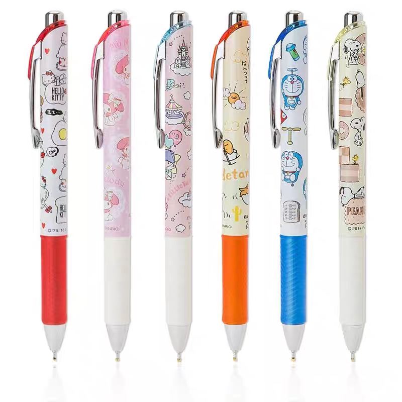 Japanese Paitong Cartoon Limited Edition Sanrio Kitty Twin Stars Melody Black Quick-Drying Gel Pen 0.5mm