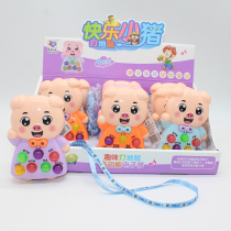  Childrens happy piggy playing gopher baby puzzle early education enlightenment music story machine Handheld game machine toy