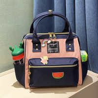 Japanese trendy brand small shoulder bag, women's casual handbag, contrast color multi-functional mother bag, Lotte Oxford cloth mobile phone bag
