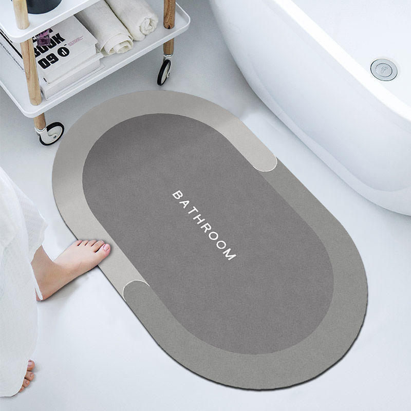 Pu Shang home soft diatom mud absorbent quick-drying floor mat household toilet bathroom non-slip bathroom foot mat toilet