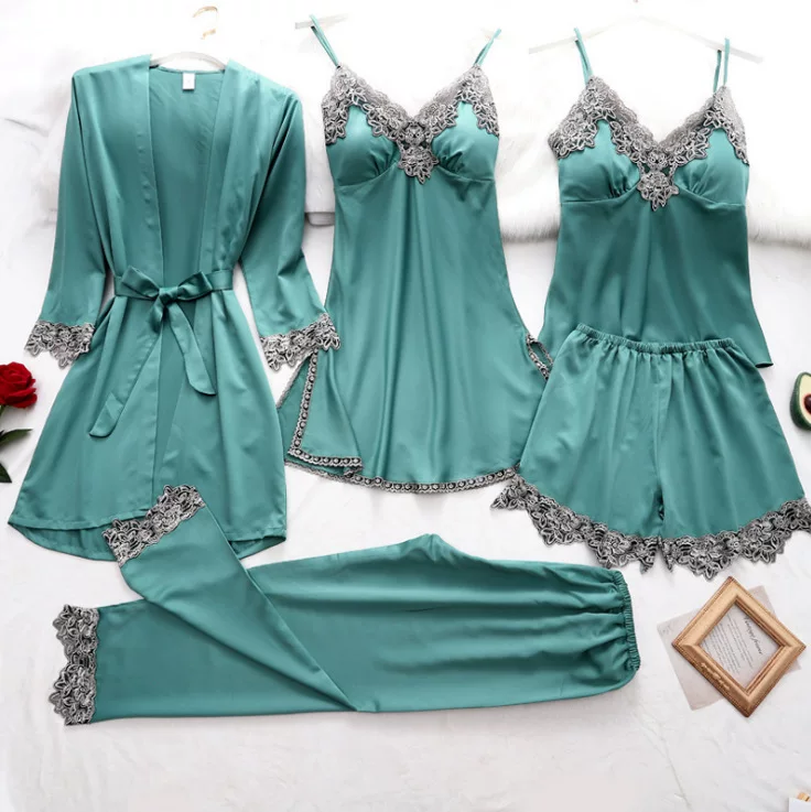 Lace set, silk underwear, pijama, bathrobe, lifting effect