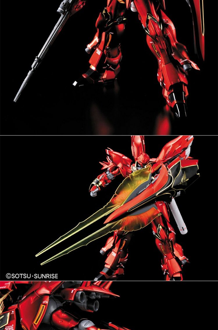 Bandai Gundam Model MG 1/100 MSN-06S Xinanzhou Xinan Tỉnh Ka Edition Phiên bản mạ hợp kim Titan Titan - Gundam / Mech Model / Robot / Transformers mô hình gundam giá rẻ
