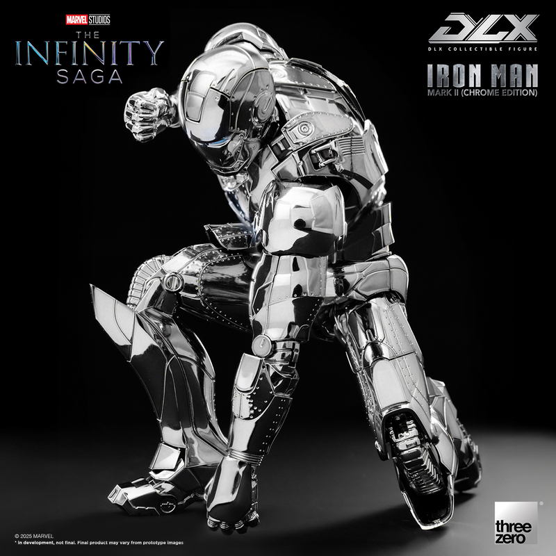 Threezero Marvel Iron Man Mk2 Mark 2 Electroplated Version Dlx Action Figure Model Gift for Boys