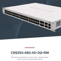 MikroTik CRS354-48G-4S 2Q RM 48-port Optical Fiber 10 Gigabit 40G Intelligent Managed Switch