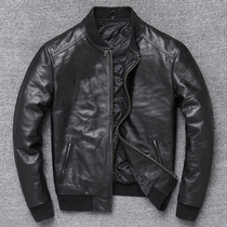 2019 cold-resistant warm baseball clothing leather mens head lambskin motorcycle plus cotton fashion fashion fashion fashion brand leather jacket