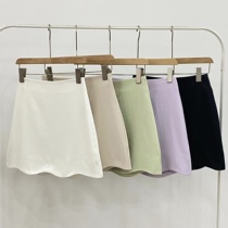 ACE Korea time Renauds 2022 Spring Summer womens dress new fashion name Yuanyuan Fan pure color A character high waist and half body dress