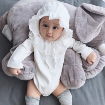 Baby Autumn Baby Doll-collar Triangle Climbing Long-sleeved Backpack-shirt-shirt T-shirt