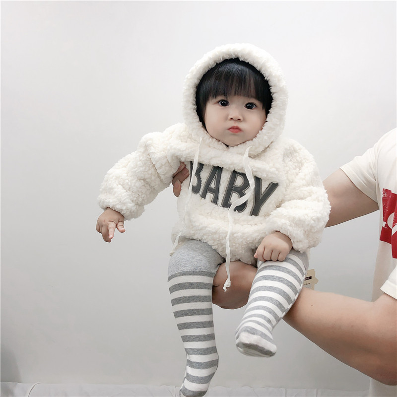 Web red baby spring and autumn clothes plug air warm hackdress men and women baby pack cute conjunction clothes out crawling clothes