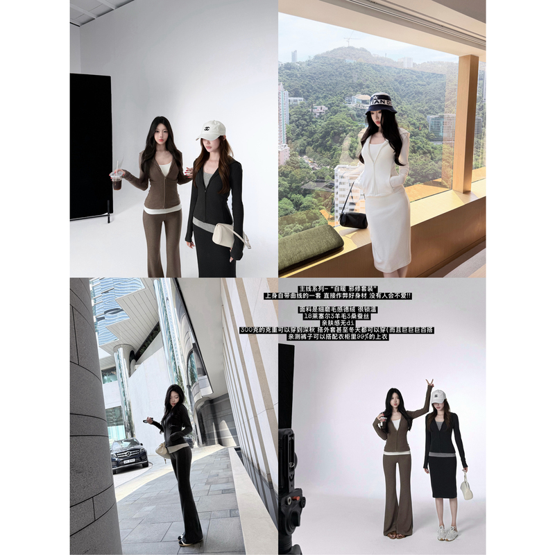 Laareetoo Self-Heating Evil Cultivator Outfit Lyocell Mulberry Silk Wool Thermal Fleece Sweatshirt Set Half Skirt Series