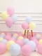 [Нежный розовый + светло -голубой + светло -желтый] 100 упаковок воздушного насоса + лента + точка