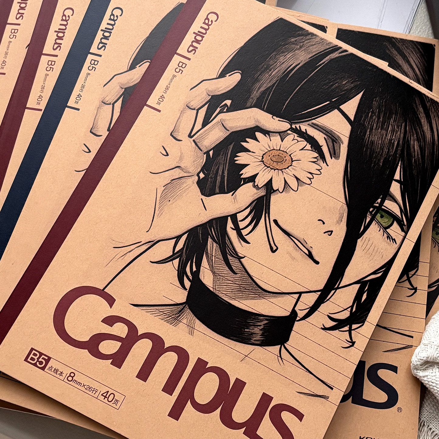 KOKUYO Japan Campus Limited Edition Anime Chainsaw Man 2D B5 Notebook for Students