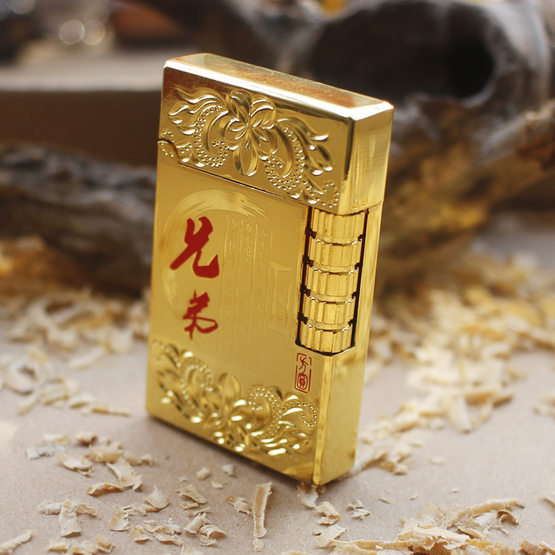 Giọng hát sáng tạo bên siêu mỏng trượt bên đá lửa mài bánh xe mở ngọn lửa nhẹ hơn kim loại bơm thuốc lá chữ hộp quẹt diêm
