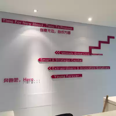 Beijing door-to-door installation cultural wall slogan signature word acrylic crystal word PVC word Scheffer board character logo