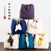 Build a cup bag Purple Sand Single Pot Cloth Bag Tea Leaf Pot Express Guest Cup Protection Mark Cup Cashier Bag With Logo Customisation