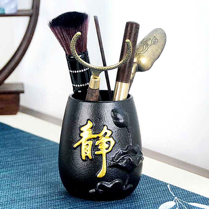 Tea Ceremony 6 Gentleman 6 Gentleman Kung Fu Tea Accessories Tea Infusion Tool Suit Tea Cylinder Tea Knife Tea Spoon Tea Pinch Tea Brush