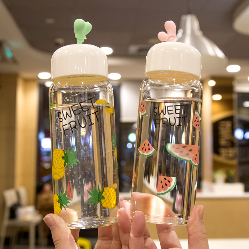Fruit Glass Cup Small Fairy female portable cute Summer Korea Creative Student Mori Department Personality Brief Female water mug