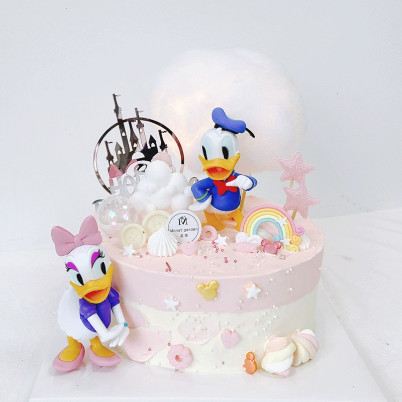 Trang trí bánh vịt Donald lớn Donald Daisy Mickey chủ đề trẻ em Trang trí bánh làm bánh Dress Up Doll - Trang trí nội thất