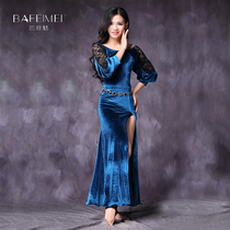 Baffi Charm Belly Dance Dress Autumn and Winter New Velvet Sexy Dress Beginners Oriental Dance Performance