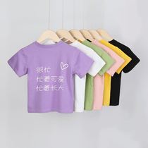 Girls short T-shirt foreign boy cotton short sleeve summer childrens new loose half sleeve shirt baby childrens clothing