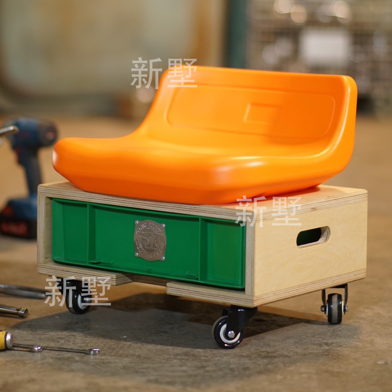 Стул 简约现代可移动坐凳矮凳玄关家用换鞋凳桦木海洋板多功能带抽屉凳