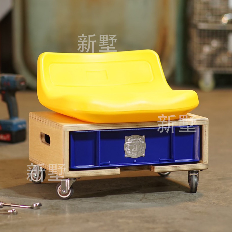 Стул 简约现代可移动坐凳矮凳玄关家用换鞋凳桦木海洋板多功能带抽屉凳