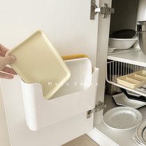 House mushroom nail-free white paste storage box incognito paste wall-mounted non-perforated shelf Hanging finishing box