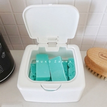 ins recommended storage mini exquisite square small things finishing box Japan imported pop-up storage box white