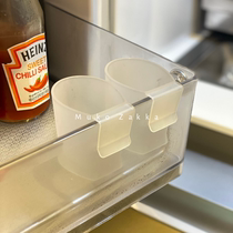 Refrigerator squeeze sauce bottle upside-down finishing rack mustard salad hanging storage clip seasoning anti-dumping shelf storage box