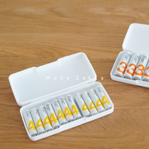 Japan imported battery storage case sd card storage case multifunction with cover small number finishing box with the medicine box pure white